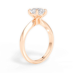 Beth Asscher Cut Lab Grown Diamond 18Kt Rose Gold Engagement Ring - View 4