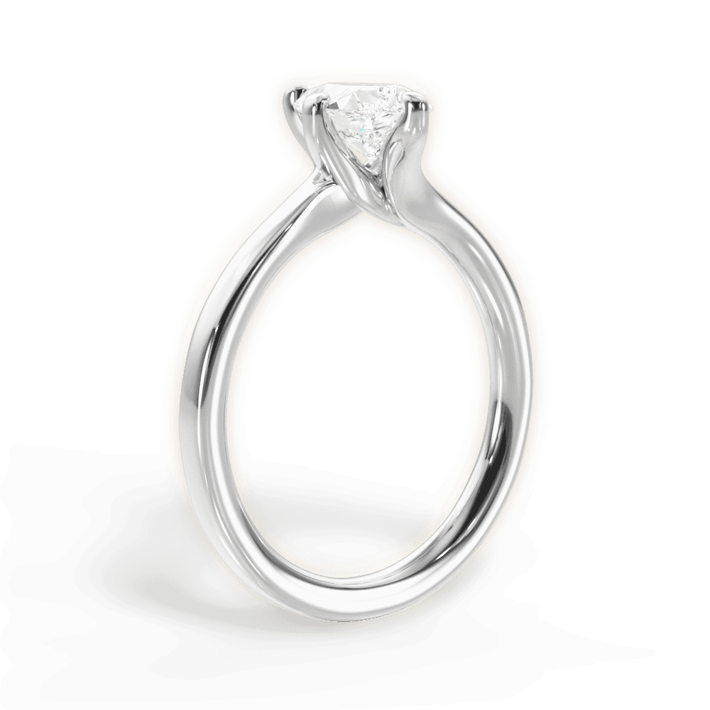 Ashley Pear Cut Lab Grown Diamond 14Kt White Gold Engagement Ring - View 3
