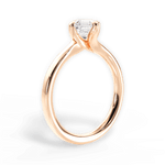 Ashley Asscher Cut Lab Grown Diamond 18Kt Rose Gold Engagement Ring - View 4