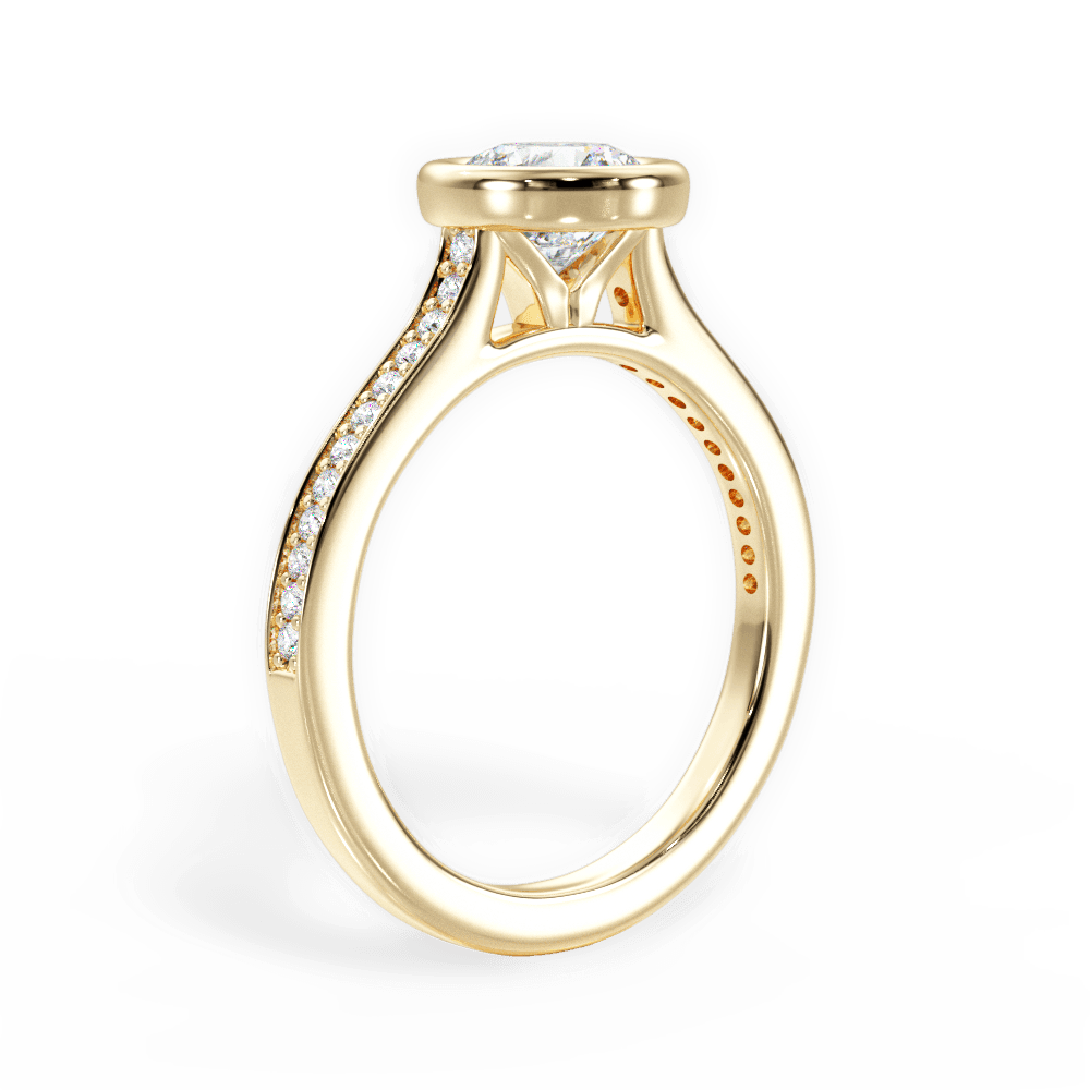 Deanna Round Cut Lab Grown Diamond 18Kt Yellow Gold Engagement Ring - View 2