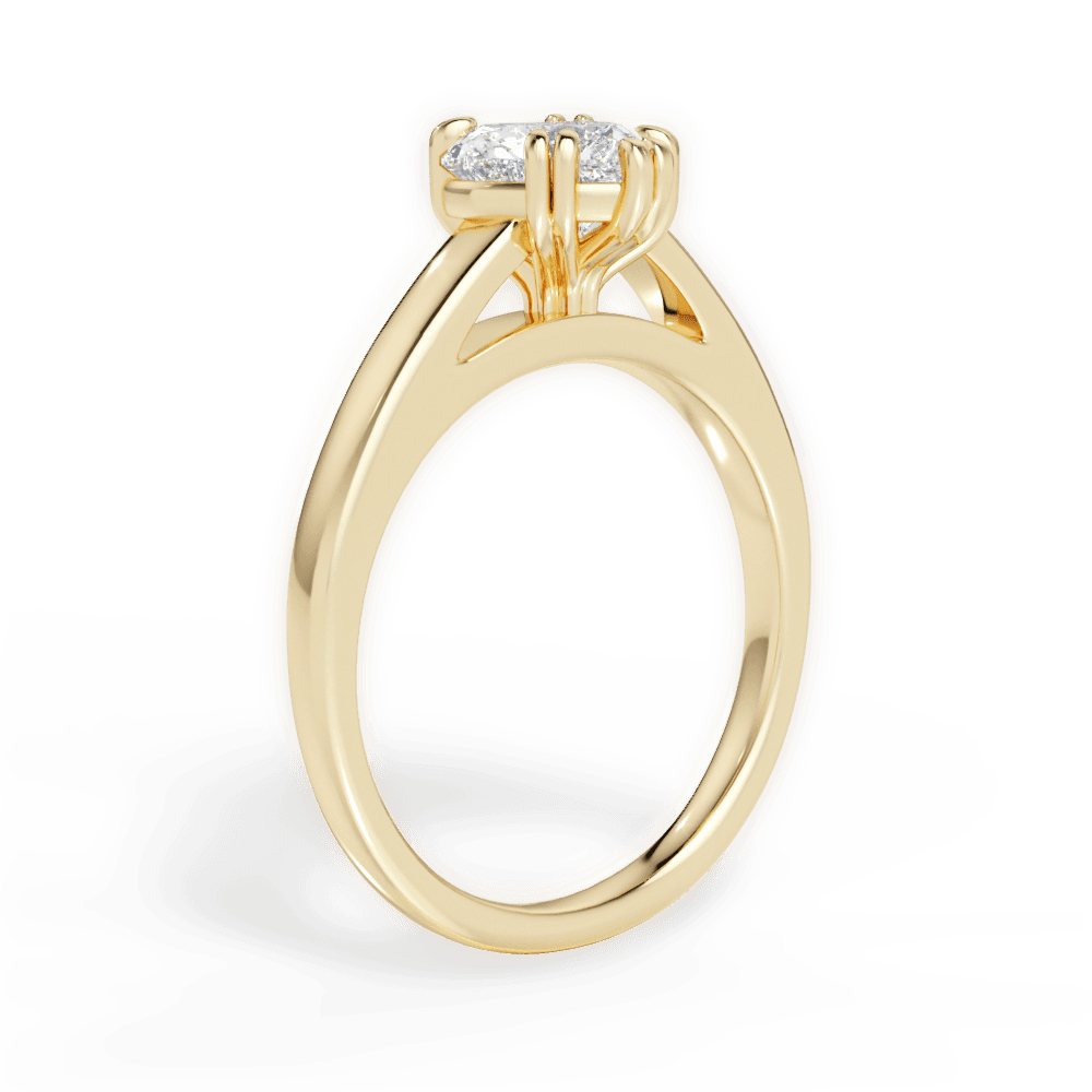 Courtney Heart Cut Lab Grown Diamond 18Kt Yellow Gold Engagement Ring - View 4