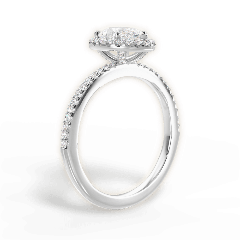 Joanne Pear Cut Lab Grown Diamond 14Kt White Gold Engagement Ring - View 3