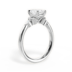 Cynthia Marquise Cut Lab Grown Diamond 18Kt White Gold Engagement Ring - View 2