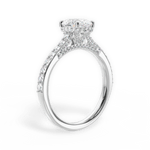 Laura Oval Cut Lab Grown Diamond Platinum Engagement Ring - View 2