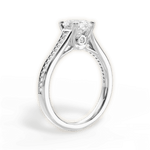 Delia Oval Cut Lab Grown Diamond 18Kt White Gold Engagement Ring - View 2