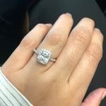 Leah Radiant Cut Lab Grown Diamond 18Kt Rose Gold Engagement Ring - View 4
