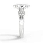 Isabel Marquise Cut Lab Grown Diamond 18Kt White Gold Engagement Ring - View 3