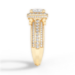 Madison Princess Cut Lab Grown Diamond 18Kt Yellow Gold Engagement Ring - View 4
