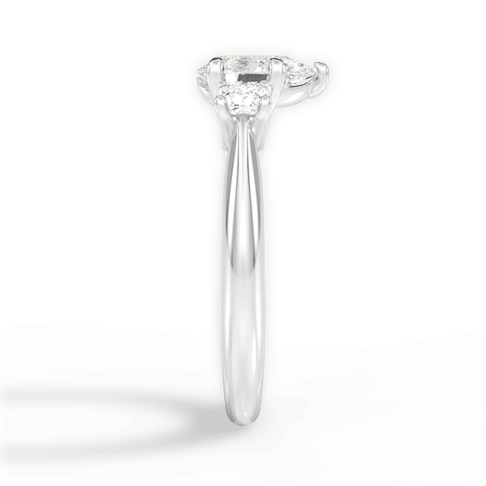 Dorothy Pear Cut Lab Grown Diamond Platinum Engagement Ring - View 4