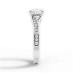 Elise Princess Cut Lab Grown Diamond Platinum Engagement Ring - View 3