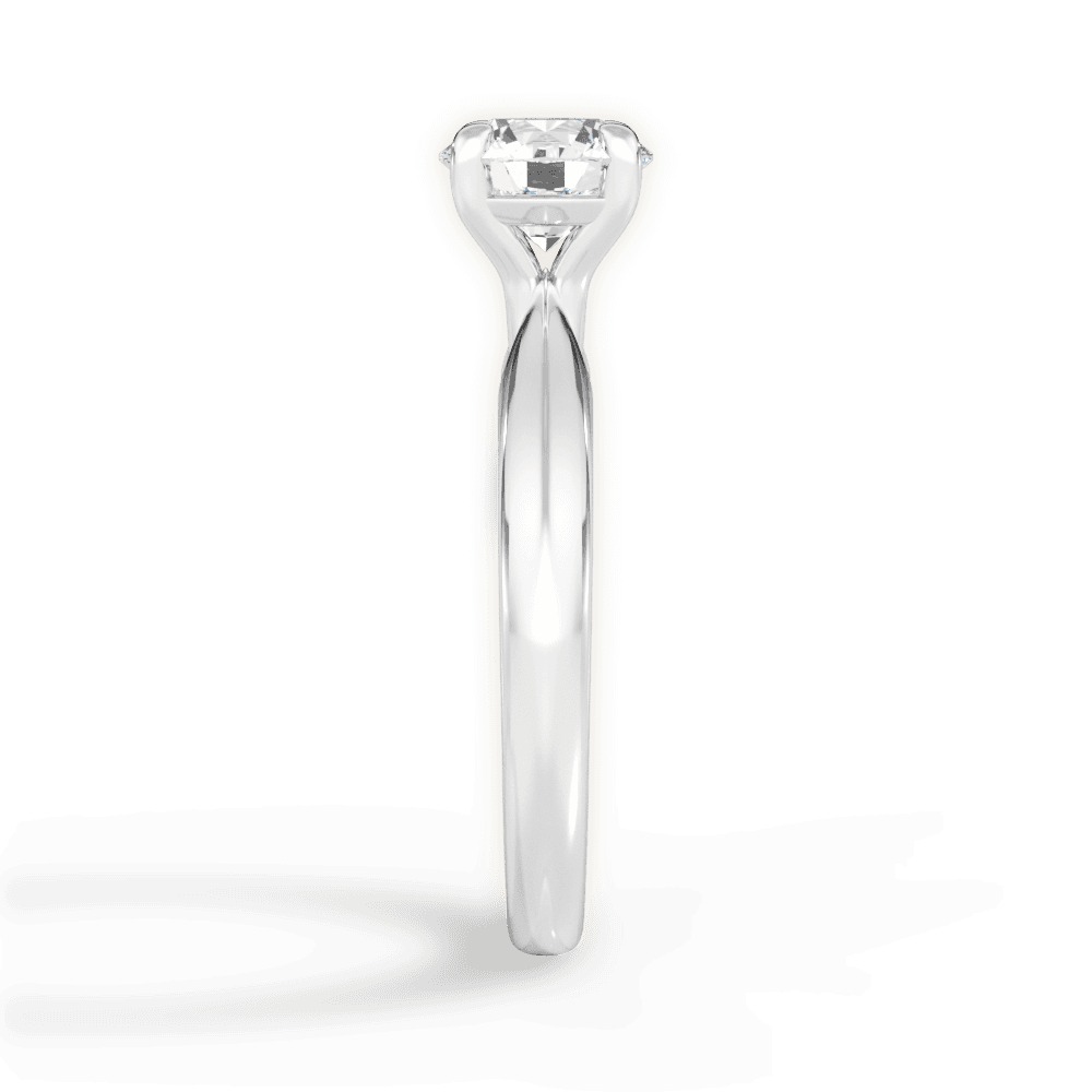 Aria Round Cut Lab Grown Diamond Platinum Engagement Ring - View 3