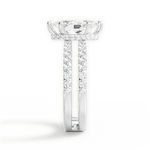 Christie Marquise Cut Lab Grown Diamond Platinum Engagement Ring - View 2