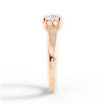 Carol Cushion Cut Lab Grown Diamond 18Kt Rose Gold Engagement Ring - View 4