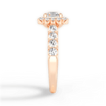 Lacey Asscher Cut Lab Grown Diamond 18Kt Rose Gold Engagement Ring - View 4