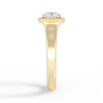 Jasmin Asscher Cut Lab Grown Diamond 18Kt Yellow Gold Engagement Ring - View 4