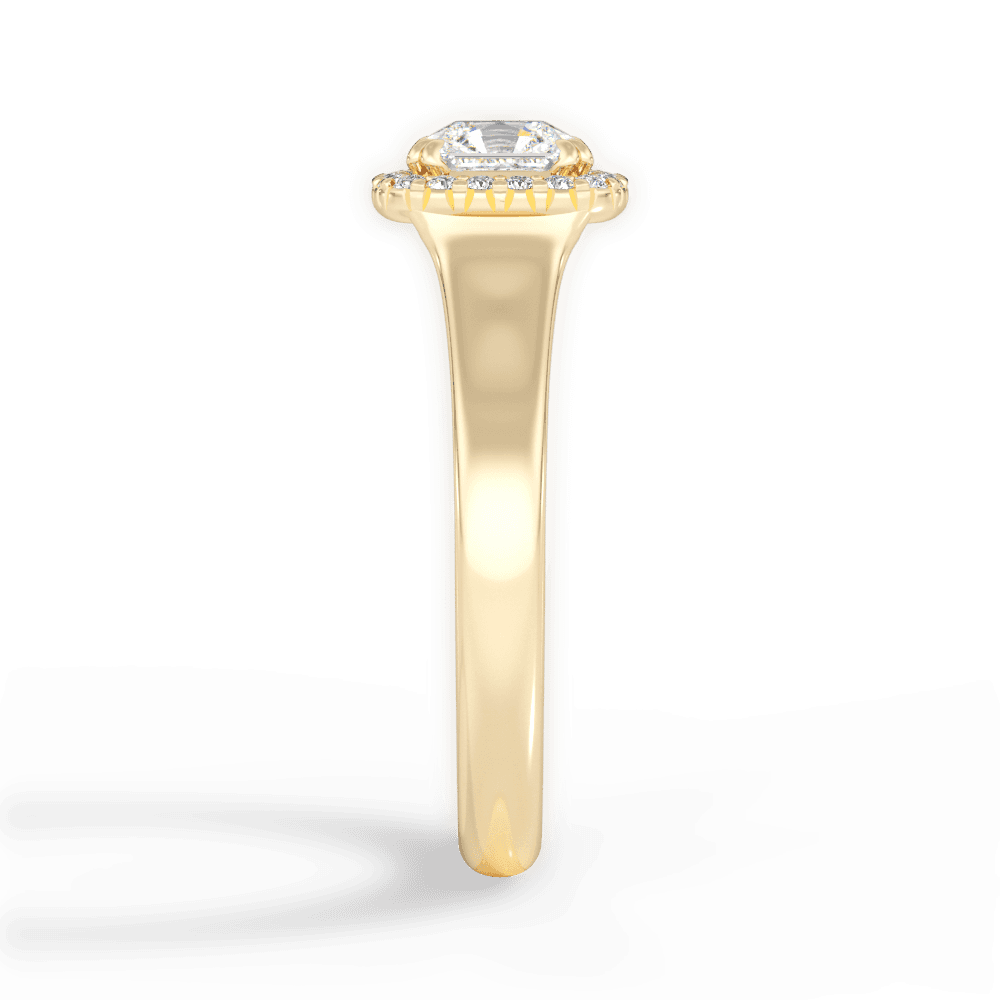 Jasmin Asscher Cut Lab Grown Diamond 18Kt Yellow Gold Engagement Ring - View 4