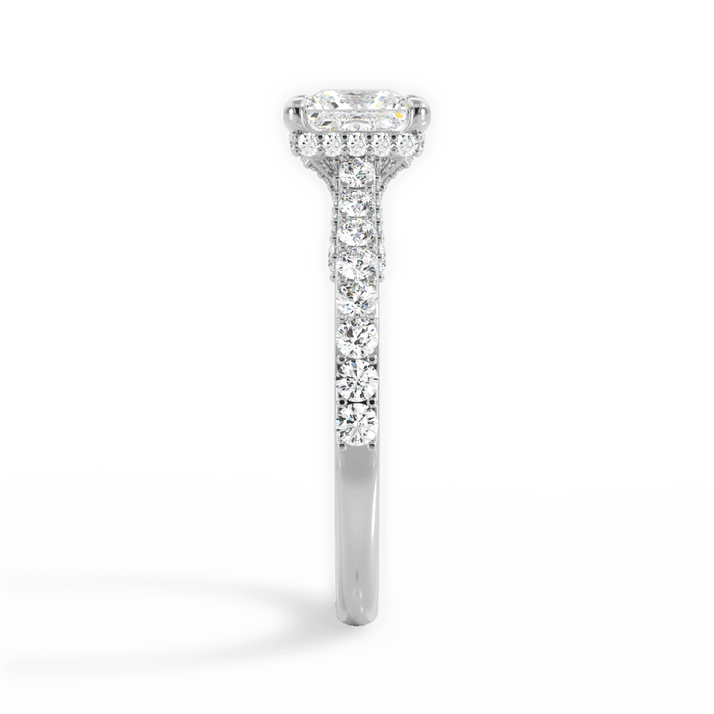 Laura Princess Cut Lab Grown Diamond 14Kt White Gold Engagement Ring - View 2