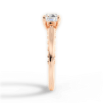Annette Asscher Cut Lab Grown Diamond 18Kt Rose Gold Engagement Ring - View 2