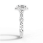 Irene Radiant Cut Lab Grown Diamond Platinum Engagement Ring - View 2