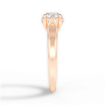 Carol Round Cut Lab Grown Diamond 18Kt Rose Gold Engagement Ring - View 2