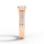 Kayla Princess Cut Lab Grown Diamond 18Kt Rose Gold Engagement Ring - View 2