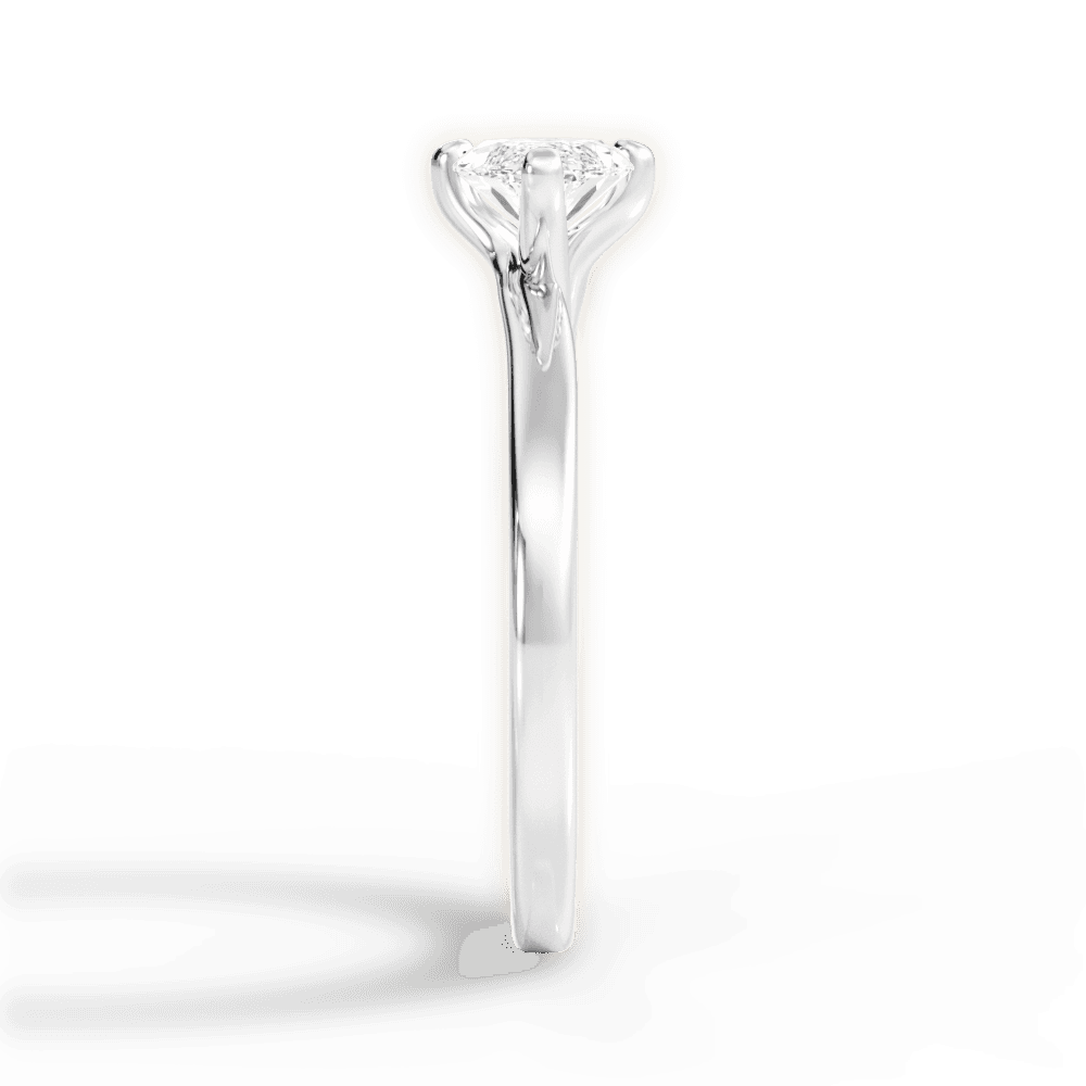 Ashley Marquise Cut Lab Grown Diamond 18Kt White Gold Engagement Ring - View 4