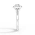 Geneva Cushion Cut Lab Grown Diamond 18Kt White Gold Engagement Ring - View 2
