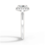 Fiona Radiant Cut Lab Grown Diamond Platinum Engagement Ring - View 3