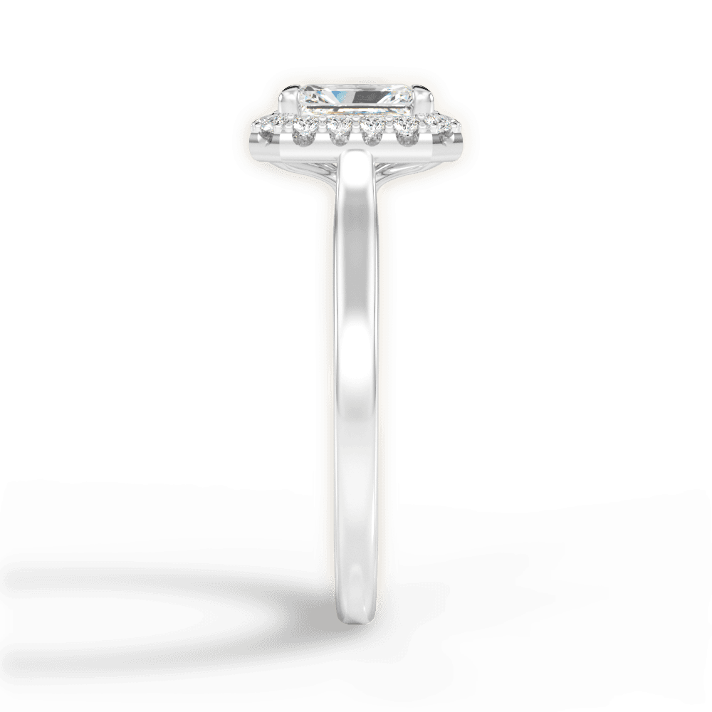 Fiona Radiant Cut Lab Grown Diamond 18Kt White Gold Engagement Ring - View 3
