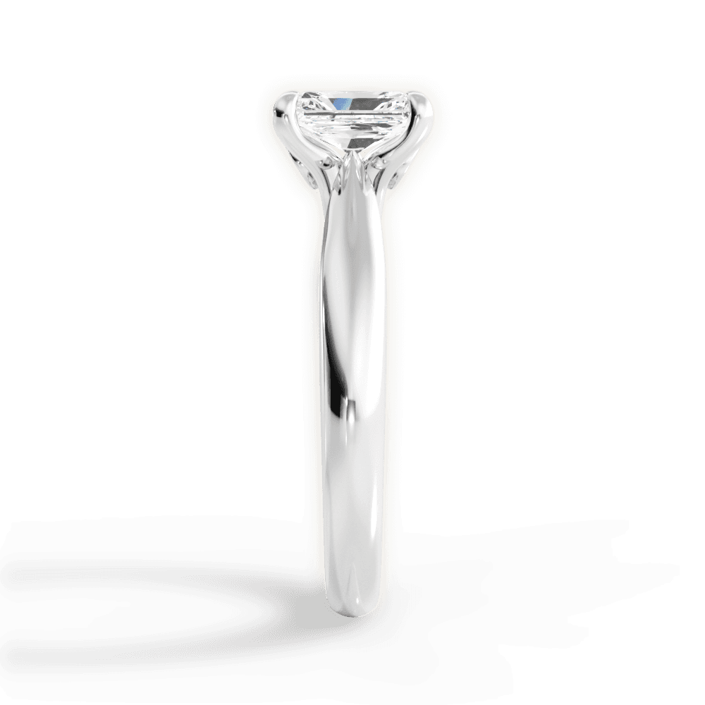 Beverly Radiant Cut Lab Grown Diamond Platinum Engagement Ring - View 3