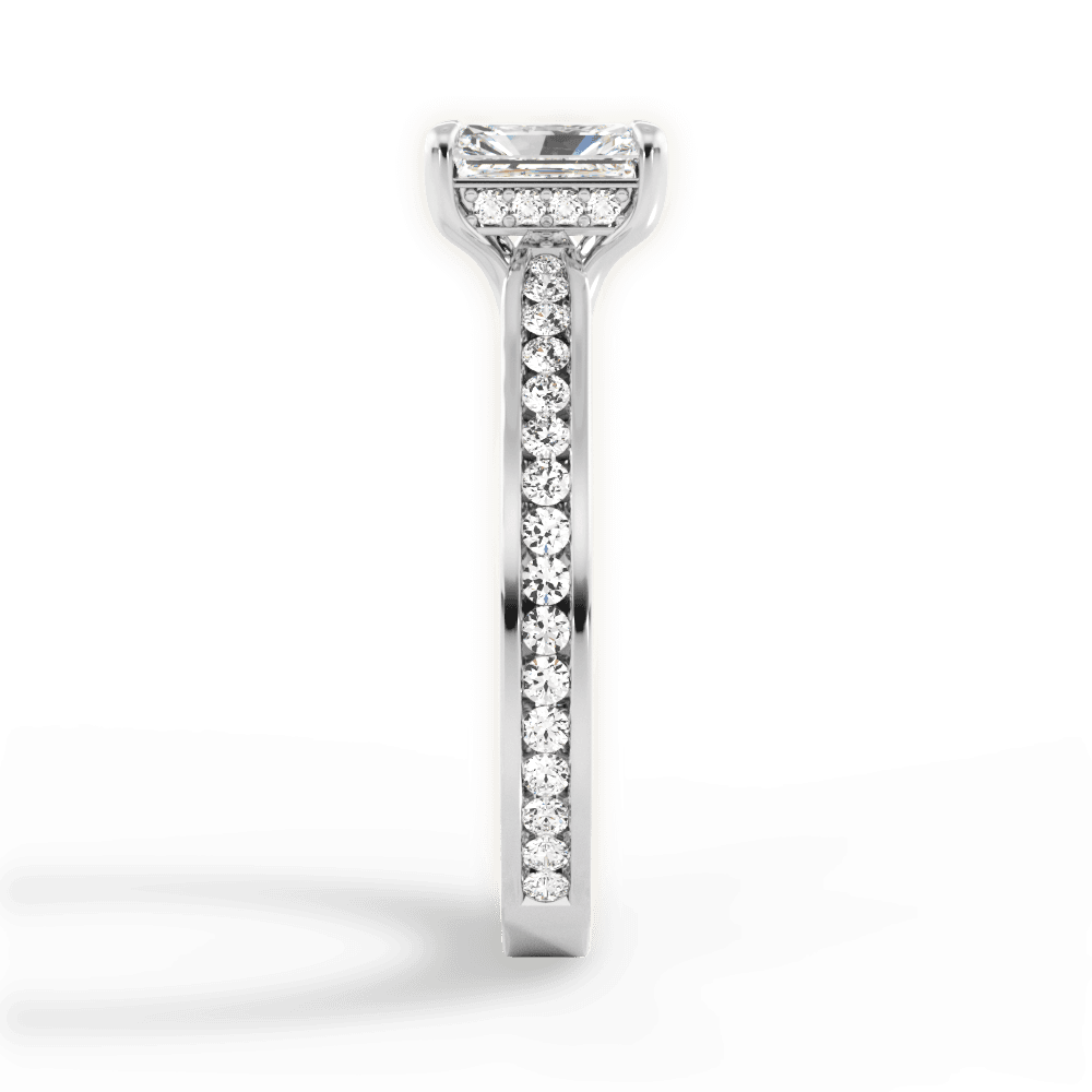 Katelyn Radiant Cut Lab Grown Diamond 14Kt White Gold Engagement Ring - View 4