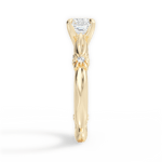 Claire Asscher Cut Lab Grown Diamond 18Kt Yellow Gold Engagement Ring - View 3