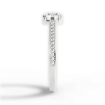 Denise Round Cut Lab Grown Diamond 14Kt White Gold Engagement Ring - View 2