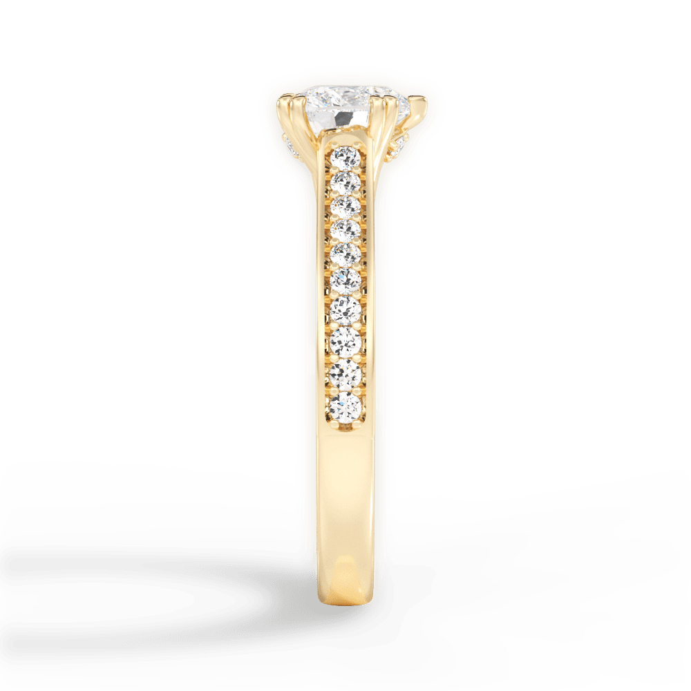 Deborah Heart Cut Lab Grown Diamond 18Kt Yellow Gold Engagement Ring - View 3