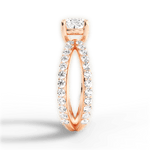 Lauren Cushion Cut Lab Grown Diamond 18Kt Rose Gold Engagement Ring - View 4