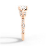 Geraldine Cushion Cut Lab Grown Diamond 18Kt Rose Gold Engagement Ring - View 3