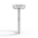 Janet Marquise Cut Lab Grown Diamond 18Kt White Gold Engagement Ring - View 4