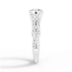 Justine Round Cut Lab Grown Diamond Platinum Engagement Ring - View 4