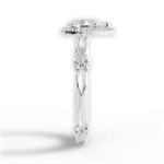 Erica Pear Cut Lab Grown Diamond Platinum Engagement Ring - View 3