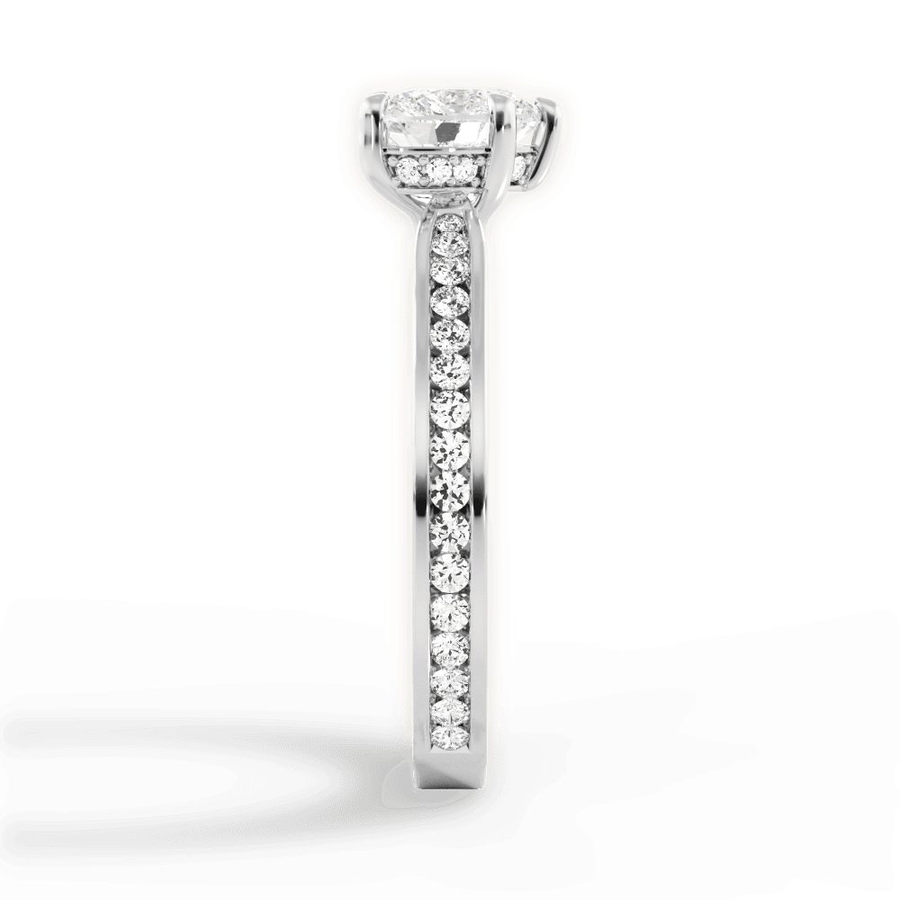 Katelyn Heart Cut Lab Grown Diamond 18Kt White Gold Engagement Ring - View 3