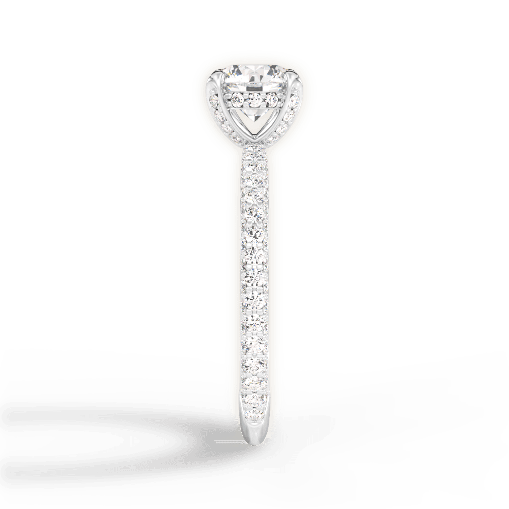 Madeline Round Cut Lab Grown Diamond Platinum Engagement Ring - View 2