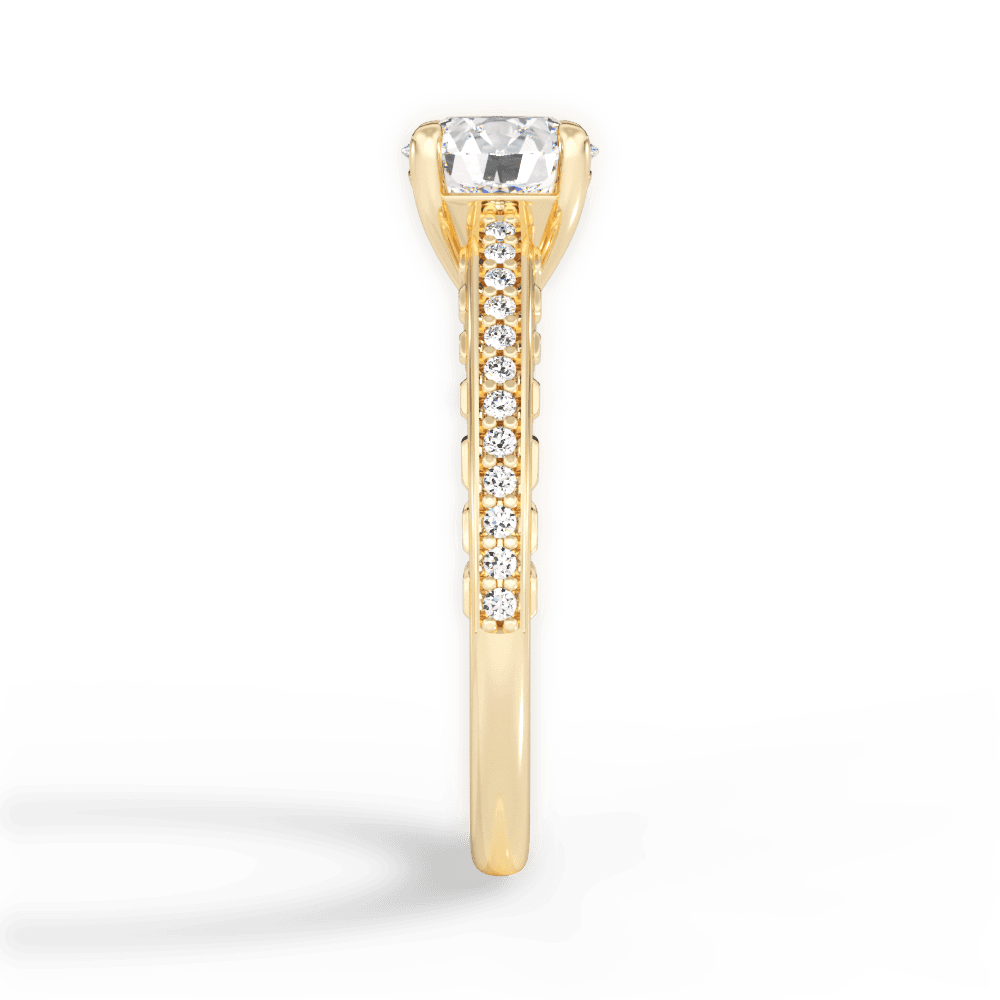 Caroline Round Cut Lab Grown Diamond 18Kt Yellow Gold Engagement Ring - View 2