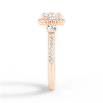 Julia Princess Cut Lab Grown Diamond 18Kt Rose Gold Engagement Ring - View 4