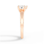 Annette Heart Cut Lab Grown Diamond 18Kt Rose Gold Engagement Ring - View 2