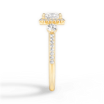 Julia Princess Cut Lab Grown Diamond 18Kt Yellow Gold Engagement Ring - View 3