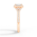 Judy Princess Cut Lab Grown Diamond 18Kt Rose Gold Engagement Ring - View 4