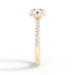 Isabella Round Cut Lab Grown Diamond 18Kt Yellow Gold Engagement Ring - View 3