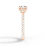 Madeline Round Cut Lab Grown Diamond 18Kt Rose Gold Engagement Ring - View 4