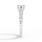 Caroline Round Cut Lab Grown Diamond 18Kt White Gold Engagement Ring - View 2