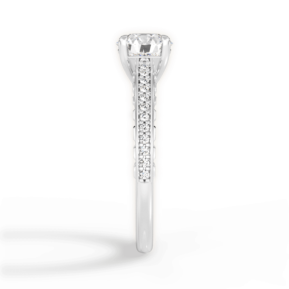 Caroline Round Cut Lab Grown Diamond 18Kt White Gold Engagement Ring - View 2